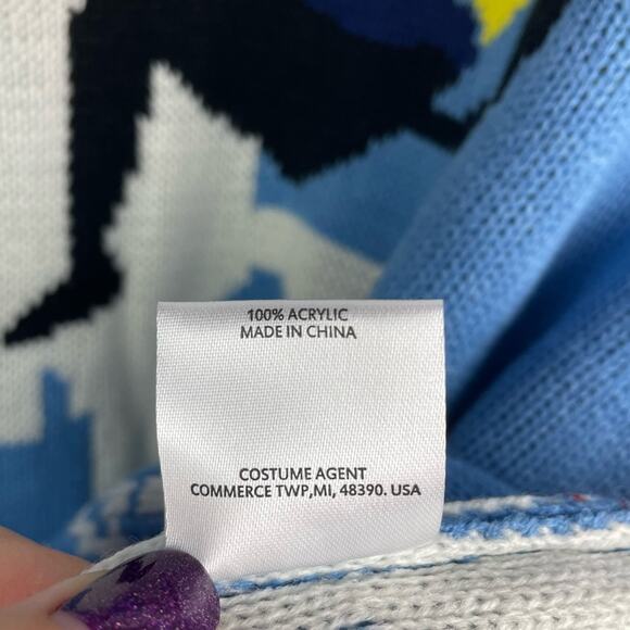 Ugly Christmas Sweater 5 hour Energy Drink Unicorn Snowflakes - Picture 7 of 8